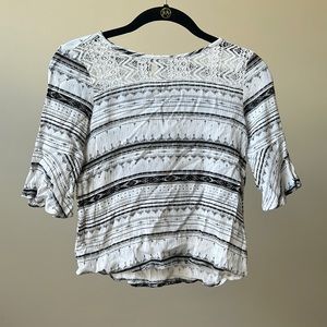 Black and white 7/8 girls dress shirt